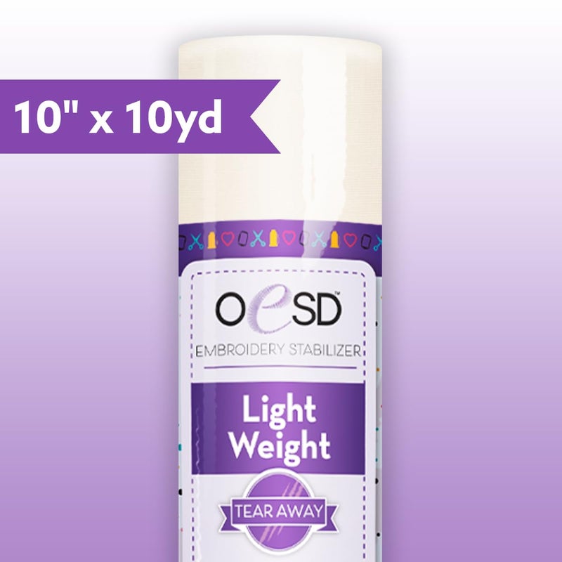 OESD Light Weight Tear Away Embroidery Stabilizer 10" x 10 Yd Roll - Image 2